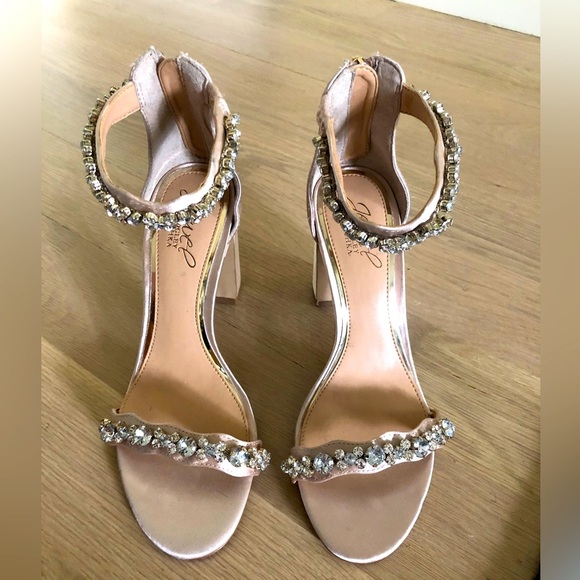 Jewel by Badgley Mischka Mayra Ankle Strap Evening Sandal - Picture 1 of 7